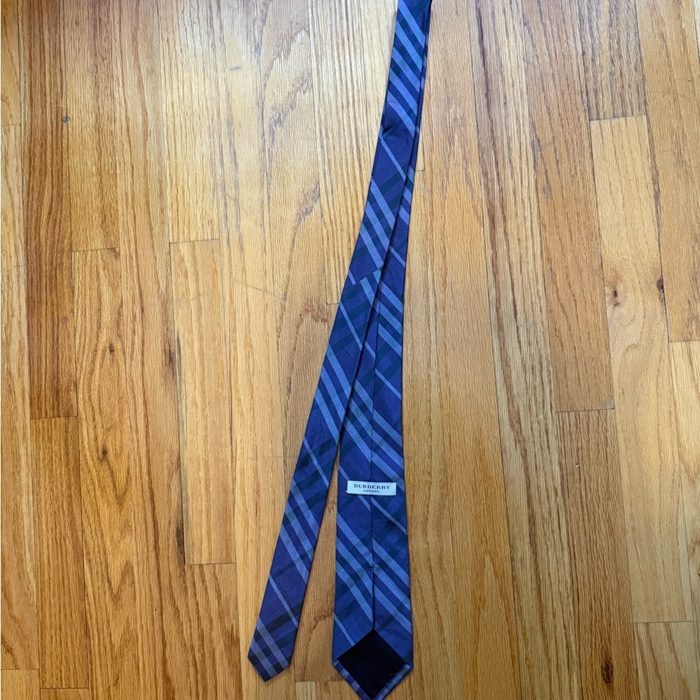 Burberry Purple Plaid Men's Tie